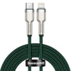 Cable de Carga Rápida Metálico Baseus Tipo - C a Lightning de 2 Metros - 20W - Serie Cafule Premium - Verde - Bestmart