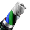Cable de Carga Rápida Metálico Baseus Tipo - C a Lightning de 2 Metros - 20W - Serie Cafule Premium - Verde - Bestmart