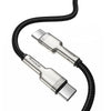Cable de Carga Rápida Metálico Baseus Tipo - C a Tipo - C de 1 Metro - 100W - Serie Cafule Premium - Negro - Bestmart