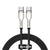 Cable de Carga Rápida Metálico Baseus Tipo-C a Tipo-C de 1 Metro - 100W - Serie Cafule Premium - Negro