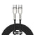 Cable de Carga Rápida Metálico Baseus Tipo-C a Tipo-C de 2 Metros - 100W - Serie Cafule Premium - Negro