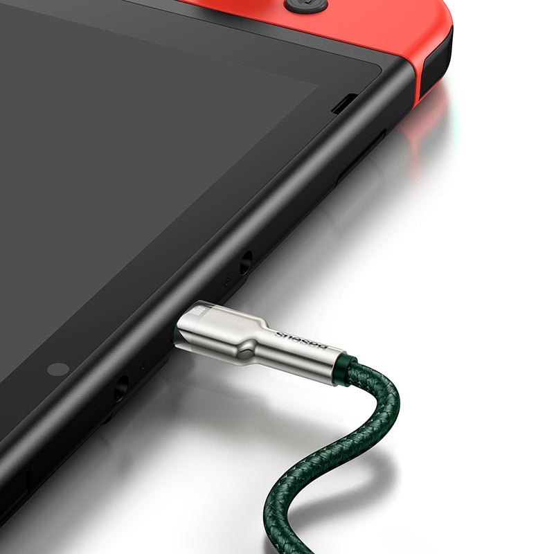 Cable de Carga Rápida Metálico Baseus USB - C a USB - C de 2 Metros - 100W - Serie Cafule Premium - Verde - Bestmart