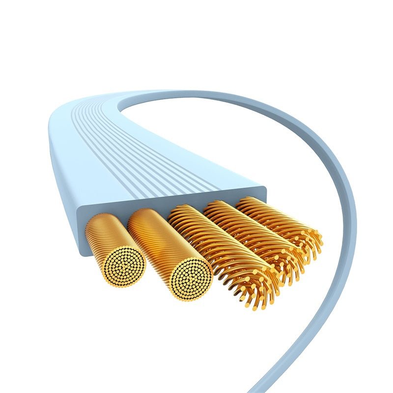 Cable de Carga Rápida Retráctil Bidireccional Baseus Free2 Draw Mini Tipo C a Tipo C de 1 metro - 100W - Azul - Bestmart