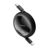 Cable de Carga Rápida Retráctil Bidireccional Baseus Free2 Draw Mini Tipo C a Tipo C de 1 metro - 100W - Negro - Bestmart