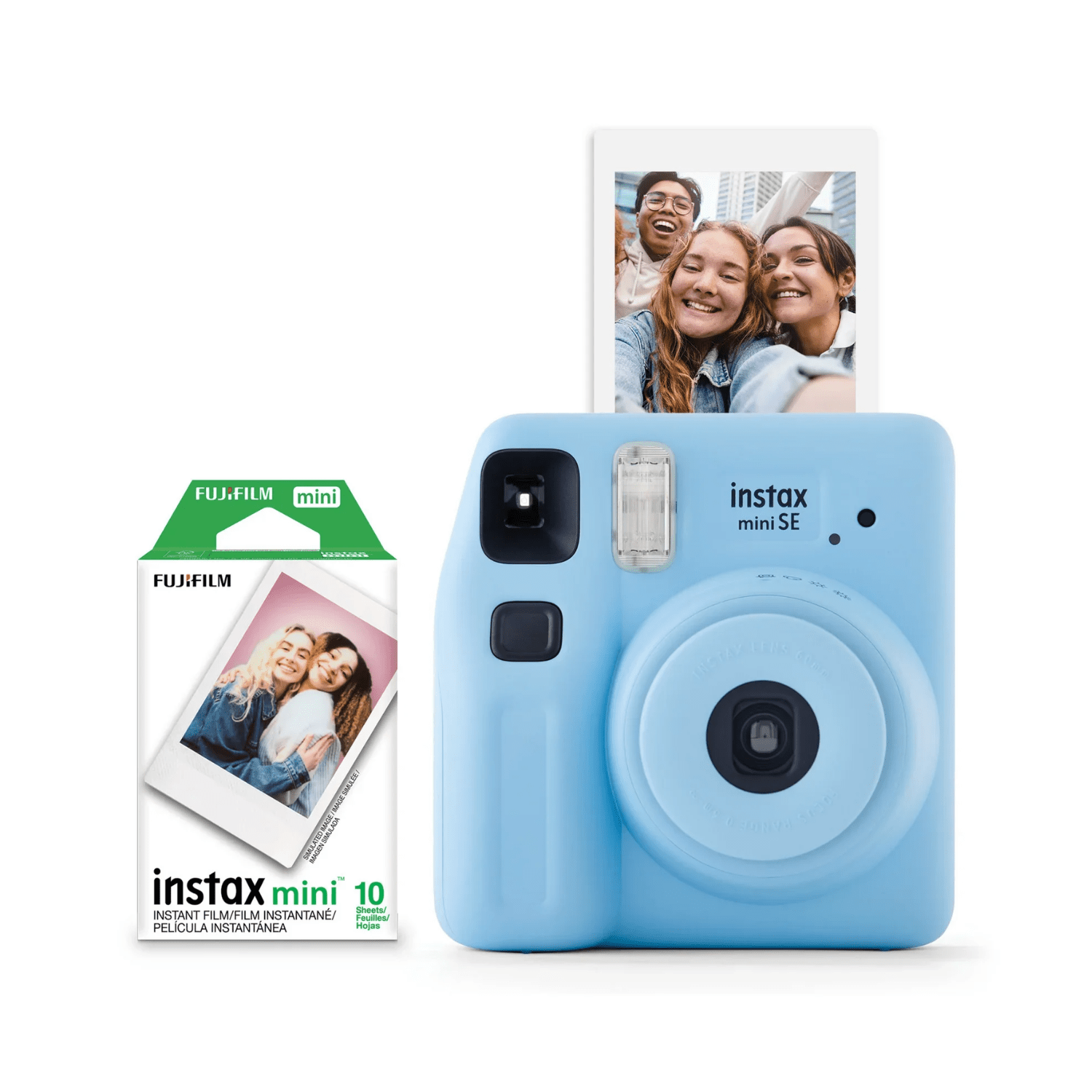 Cámara Fujifilm Instax Mini SE - Azul + 10 Films - Bestmart