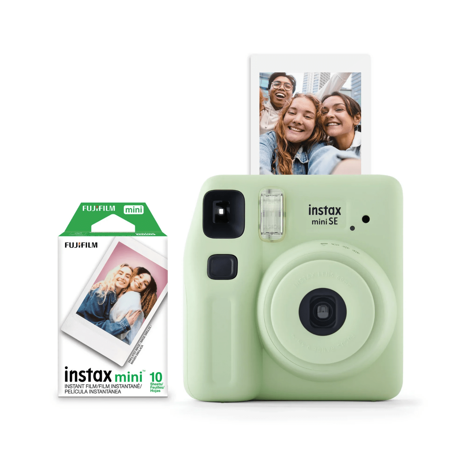 Cámara Fujifilm Instax Mini SE - Verde + 10 Films - Bestmart