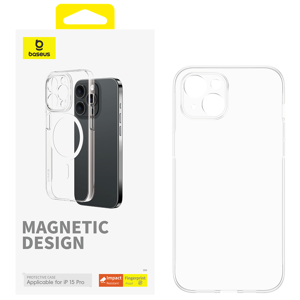 Carcasa Baseus Transparente Ultra Delgada MagSafe Series Lucent para iPhone 15 Pro - Bestmart