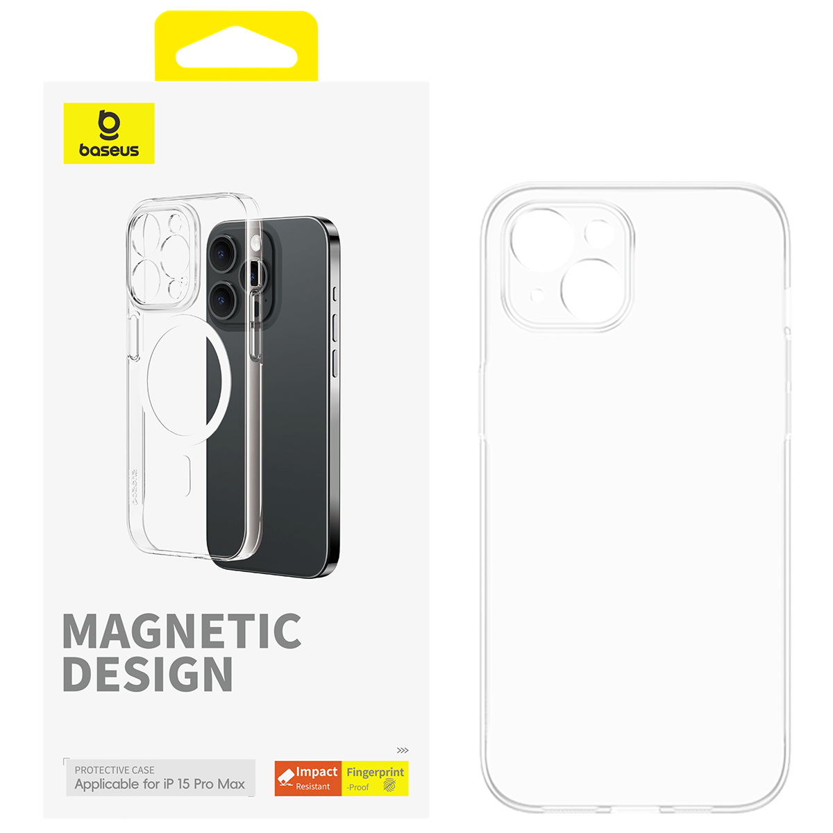 Carcasa Baseus Transparente Ultra Delgada MagSafe Series Lucent para iPhone 15 Pro Max - Bestmart