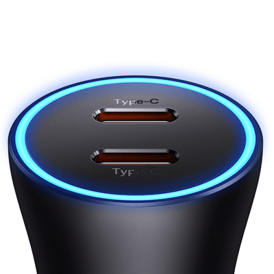 Cargador de Auto Baseus Golden Contactor Pro 2x Tipo C - 40W - Gris Oscuro - Bestmart