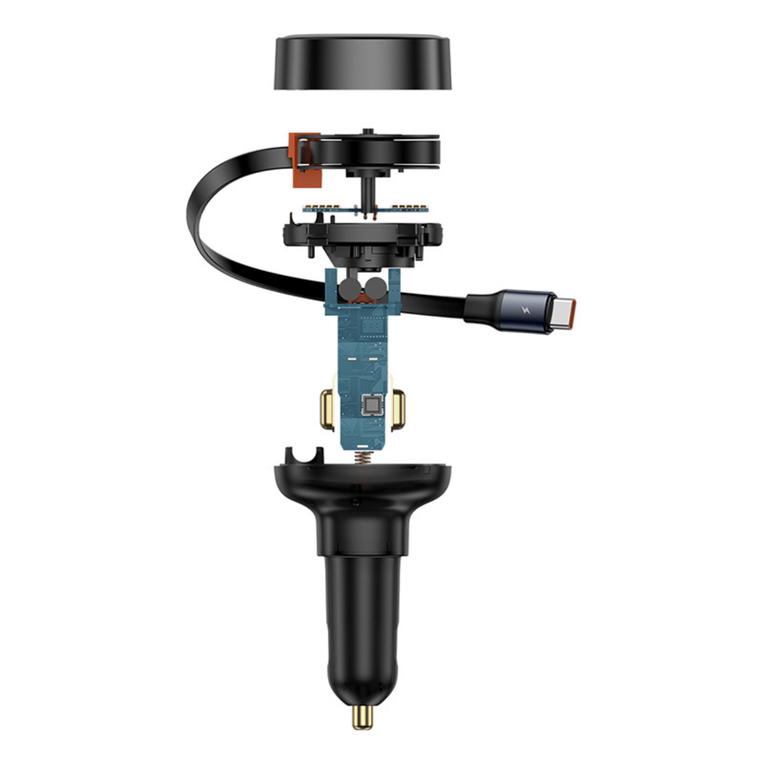 Cargador de smartphone para Auto Baseus Enjoyment Pro Con Cable Tipo C - 60W - Negro - Bestmart