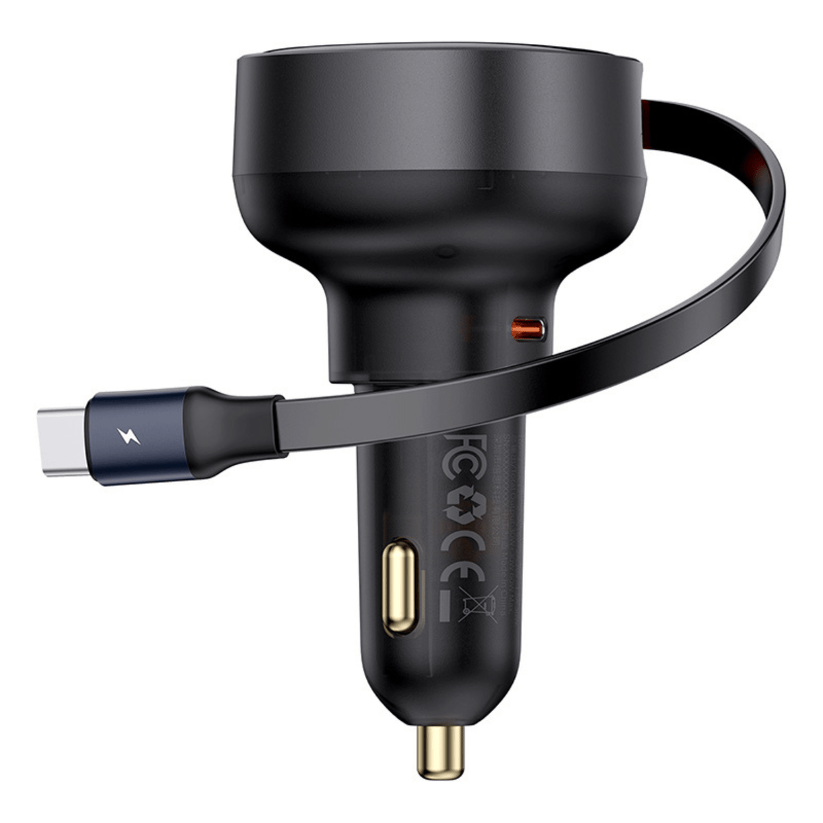 Cargador de smartphone para Auto Baseus Enjoyment Pro Con Cable Tipo C - 60W - Negro - Bestmart