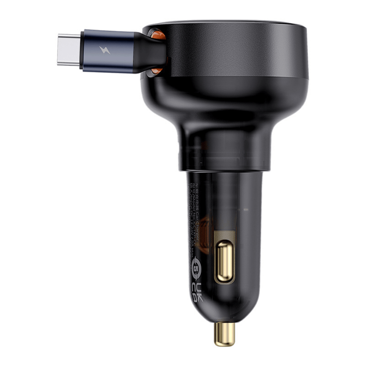 Cargador de smartphone para Auto Baseus Enjoyment Pro Con Cable Tipo C - 60W - Negro - Bestmart