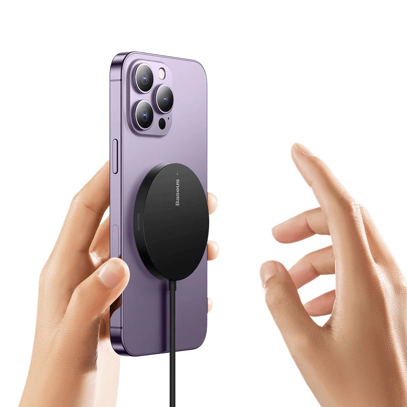 Cargador Inalámbrico Baseus Simple Mini3 con MagSafe - 15W - Negro - Bestmart