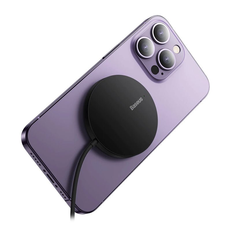 Cargador Inalámbrico Baseus Simple Mini3 con MagSafe - 15W - Negro - Bestmart