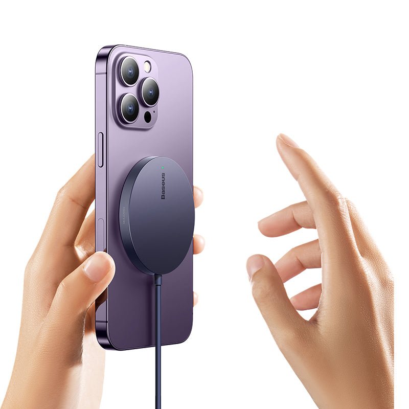 Cargador Inalámbrico Baseus Simple Mini3 con MagSafe - 15W - Púrpura - Bestmart