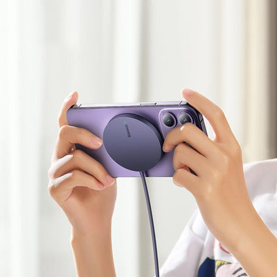 Cargador Inalámbrico Baseus Simple Mini3 con MagSafe - 15W - Púrpura - Bestmart