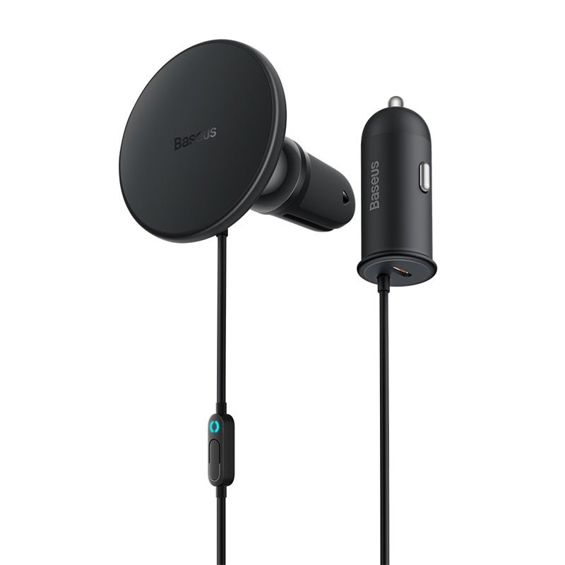 Cargador Inalámbrico MagSafe para Autos - Baseus - Negro - Bestmart