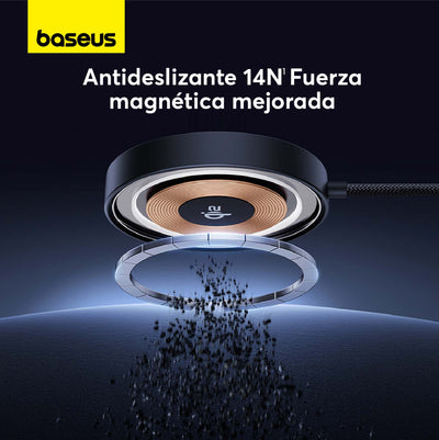 Cargador inalámbrico Qi2 Baseus Mini4 Universal Explorer 15W - Bestmart