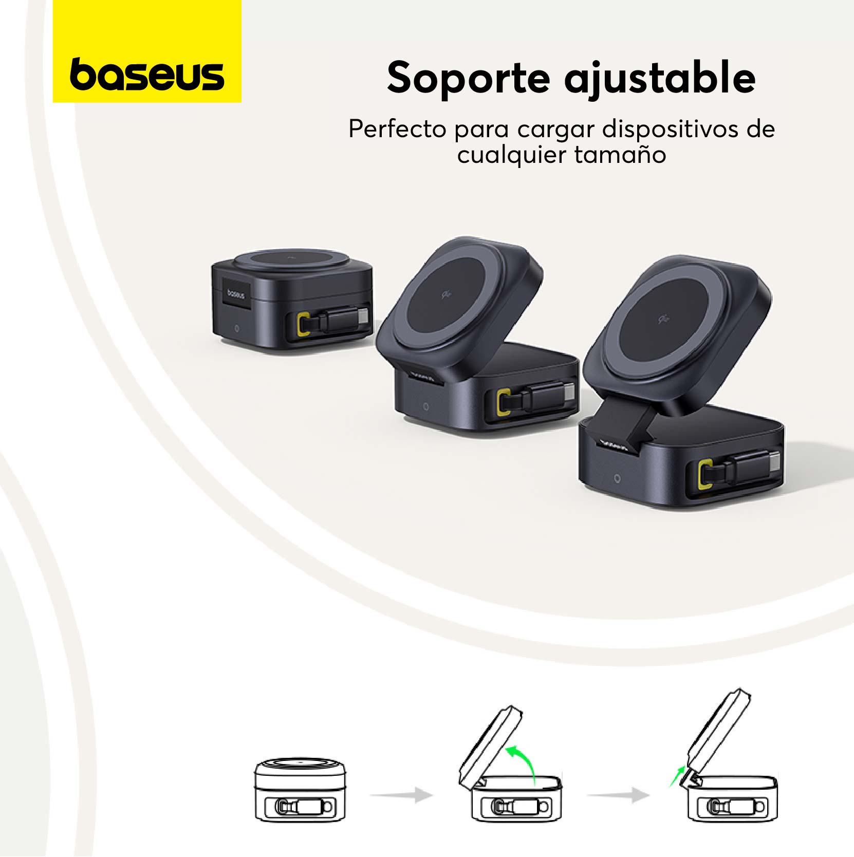Cargador Magnético Qi2 2 en 1 Baseus PicoGo 67W - Bestmart