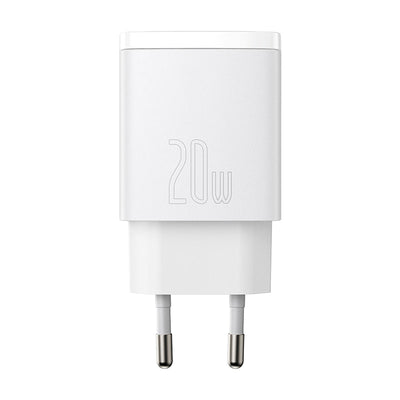 Cargador Rápido Baseus Dual USB y USB - C - 20W - Blanco - Bestmart