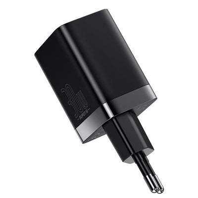Cargador Rápido Baseus Dual USB y USB - C - 30W - Negro - Bestmart