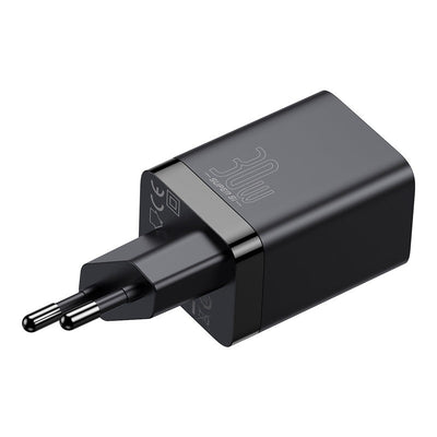 Cargador Rápido Baseus Dual USB y USB - C - 30W - Negro - Bestmart