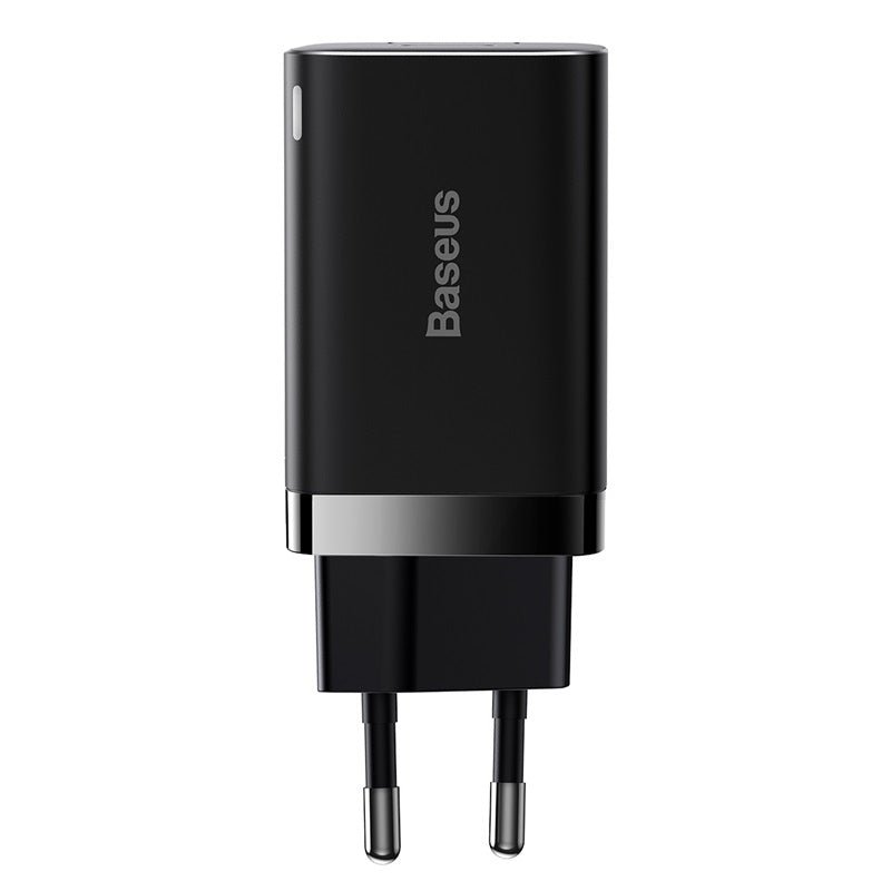 Cargador Rápido Baseus Dual USB y USB - C - 30W - Negro - Bestmart