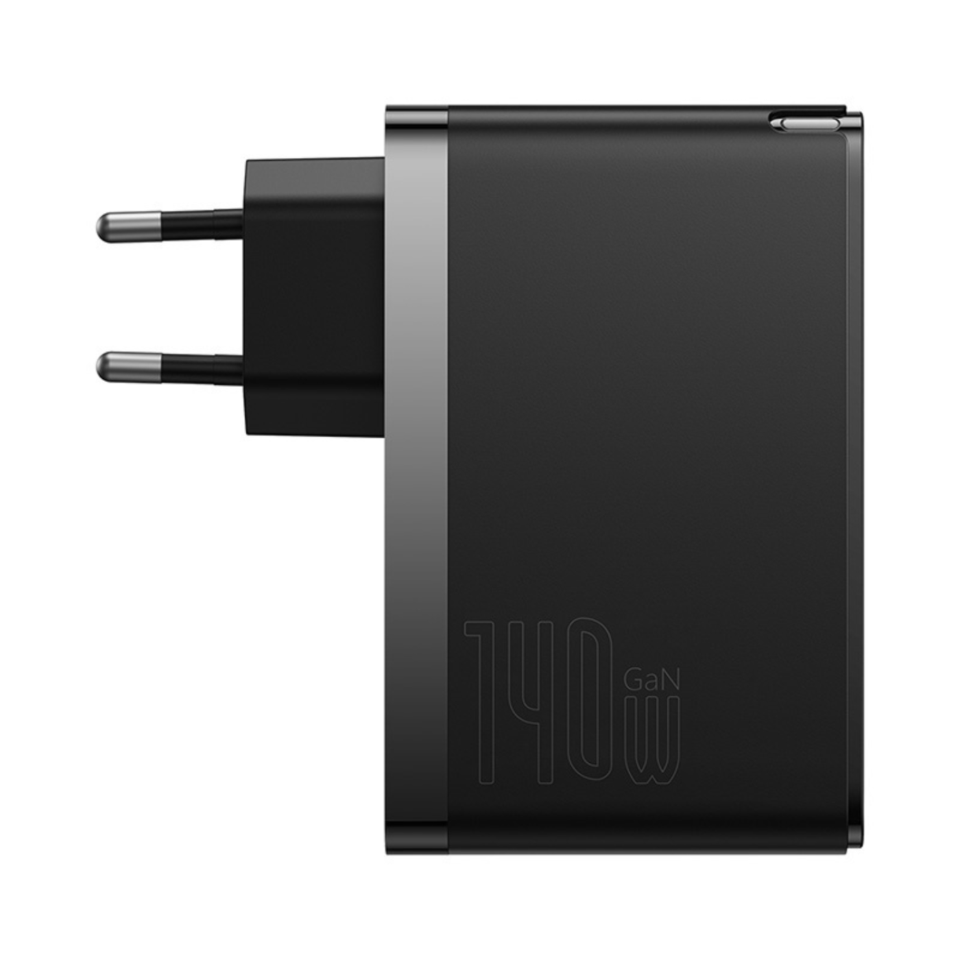 Cargador Rápido Baseus GaN5 Pro USB-C x 2 + USB - Incluye Cable USB-C - Compatible con Macbook - 140W - Negro