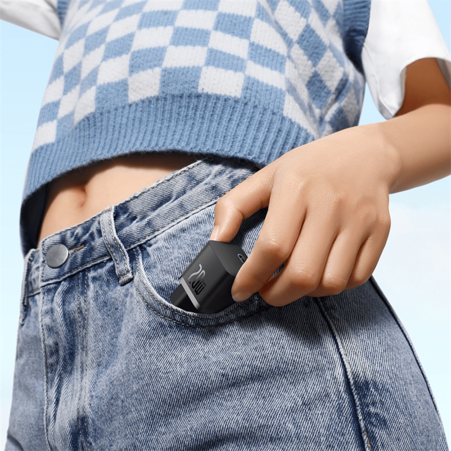 Cargador Rápido Baseus Mini GaN5 1C 20W - Negro - Bestmart