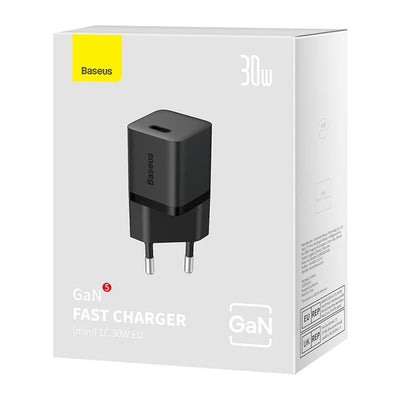 Cargador Rápido Baseus Mini GaN5 1C 30W - Negro - Bestmart