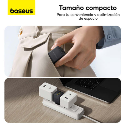 Cargador Rápido Baseus Palm Cluster USB y Tipo C 20W Negro - Bestmart