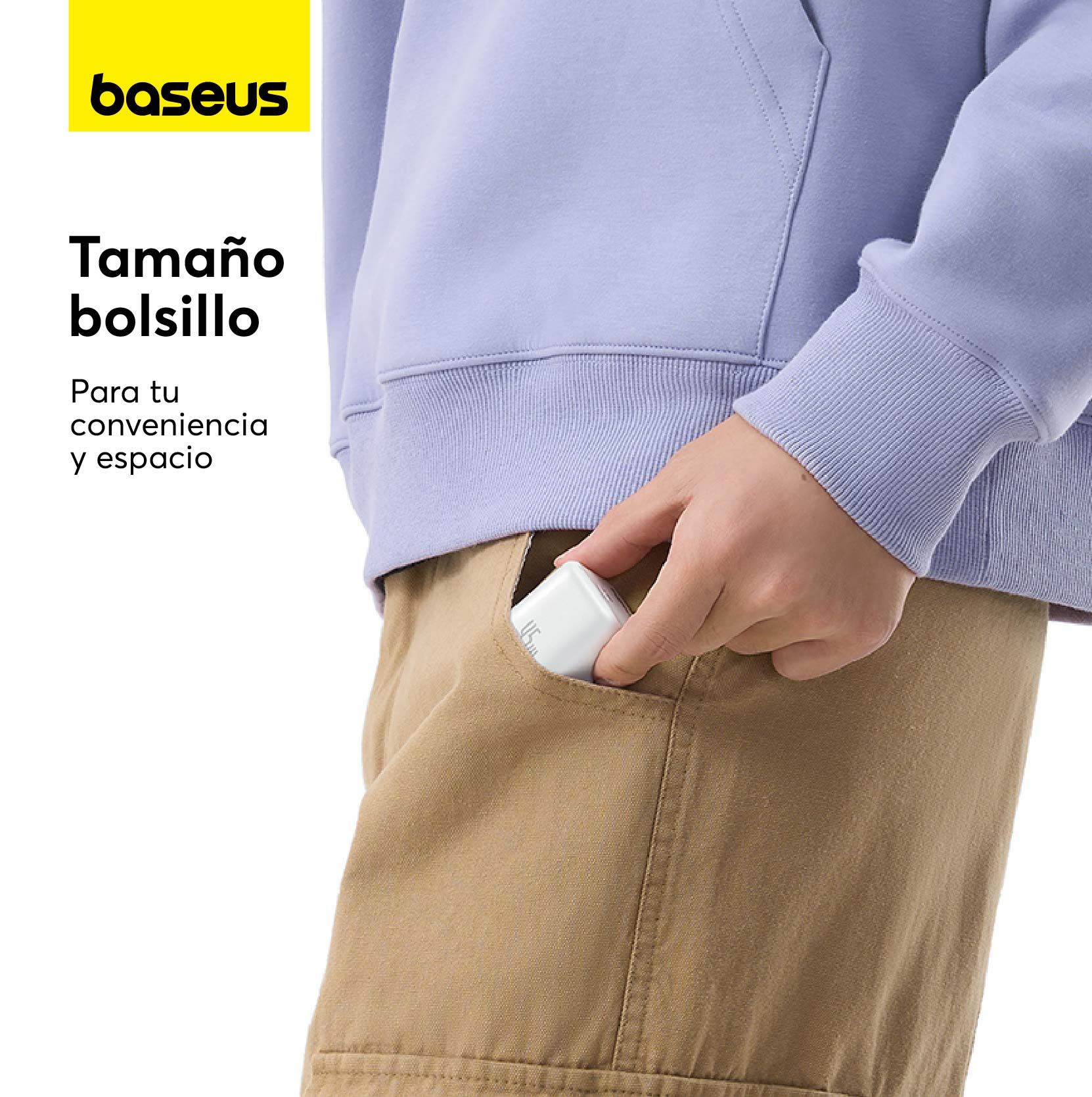 Cargador Rápido Baseus PicoGo GaN6 USB C 45W Blanco - Bestmart