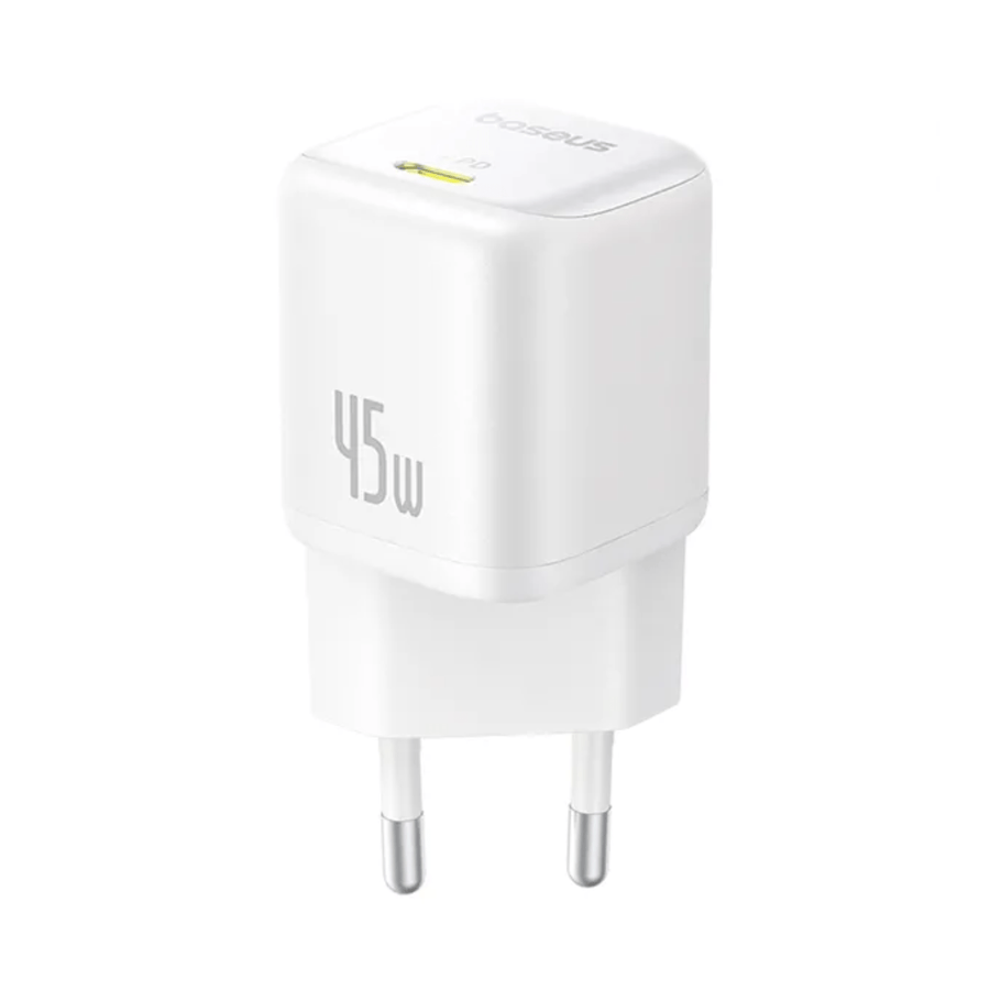 Cargador Rápido Baseus PicoGo GaN6 USB C 45W Blanco - Bestmart