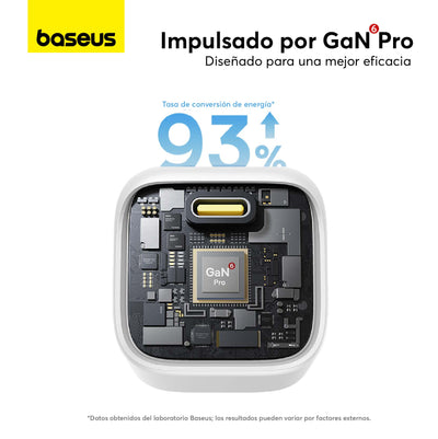 Cargador Rápido Baseus PicoGo GaN6 USB C 45W Blanco - Bestmart