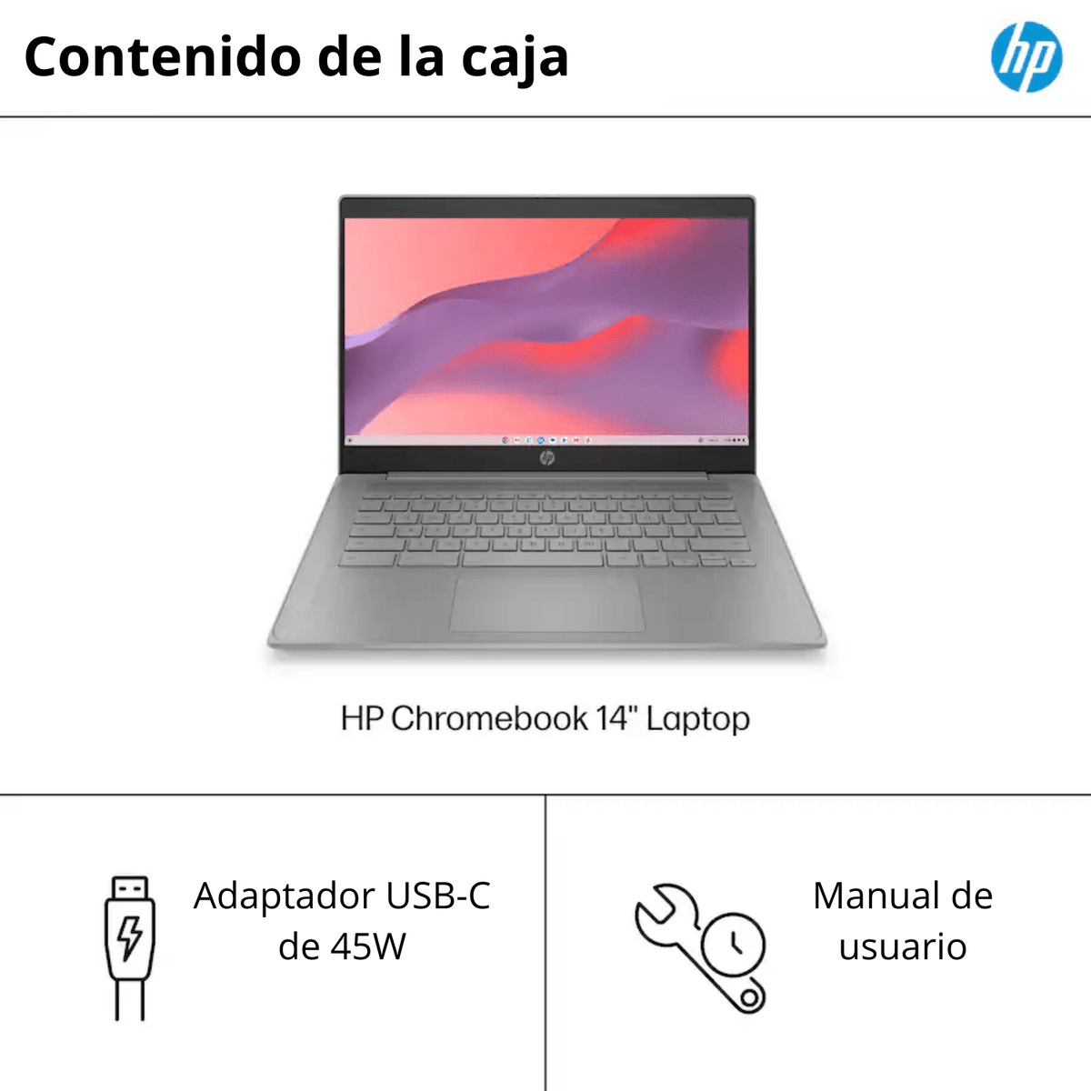 Chromebook HP 14" Intel Celeron N4500 4GB RAM 64GB eMMC Gris - Bestmart