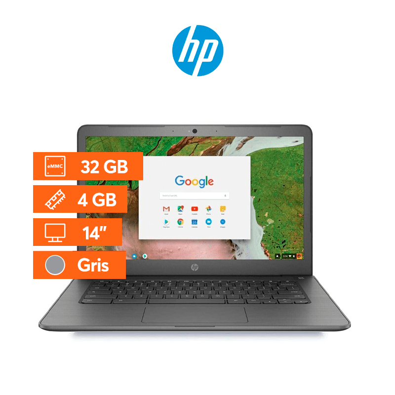 Chromebook HP - 4GB RAM - INTEL - 32GB eMMC - 14" - GRIS - Bestmart