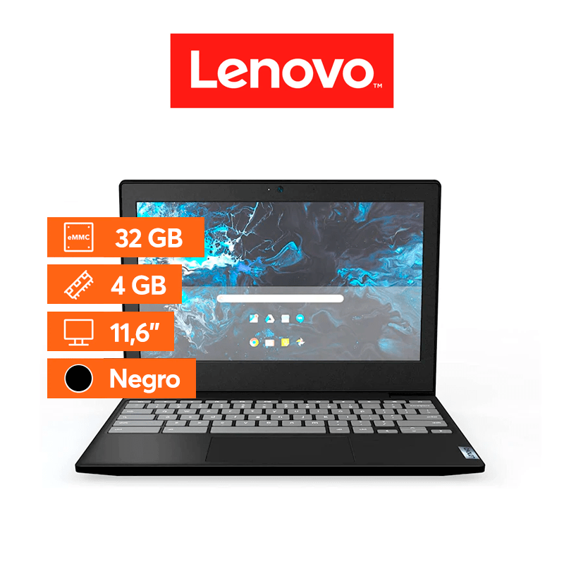 Chromebook - Lenovo IdeaPad - 32GB - 11.6" - 4GB RAM - Negro - Bestmart