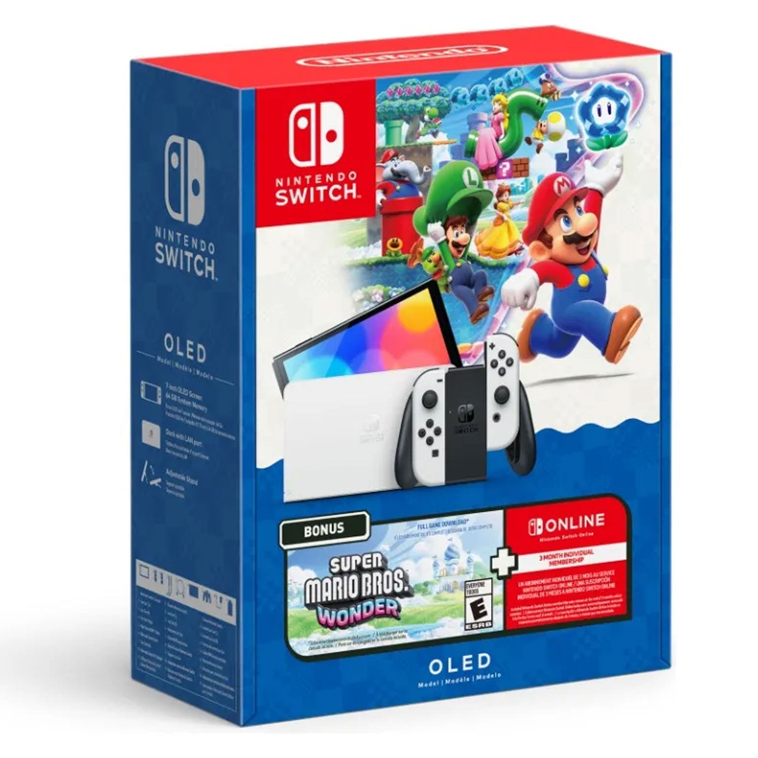 Consola Nintendo Switch OLED + Super Mario Bros. Wonder + 3 Meses Nintendo Switch Online - Bestmart