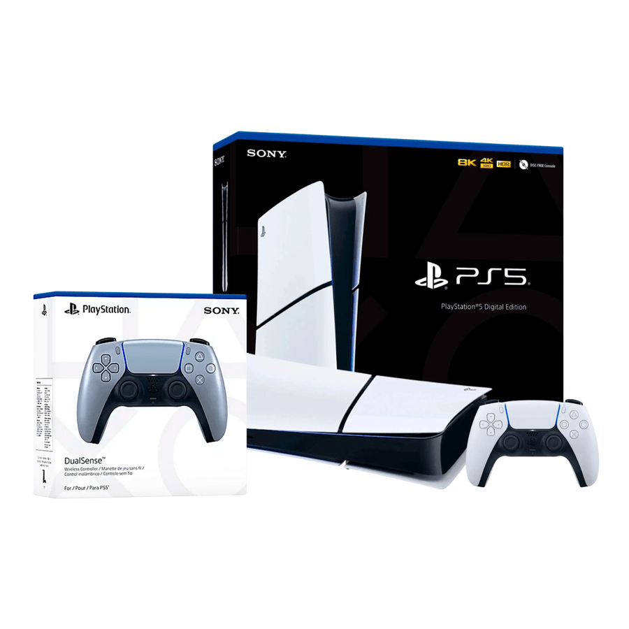 Consola Sony Playstation 5 Slim Edición Digital + Control Dualsense Adicional Silver - Bestmart