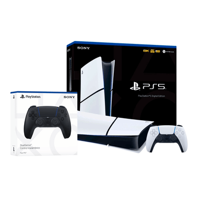 Consola Sony Playstation 5 Slim Edición Digital + Control Dualsense Midnight Black Adicional - Bestmart