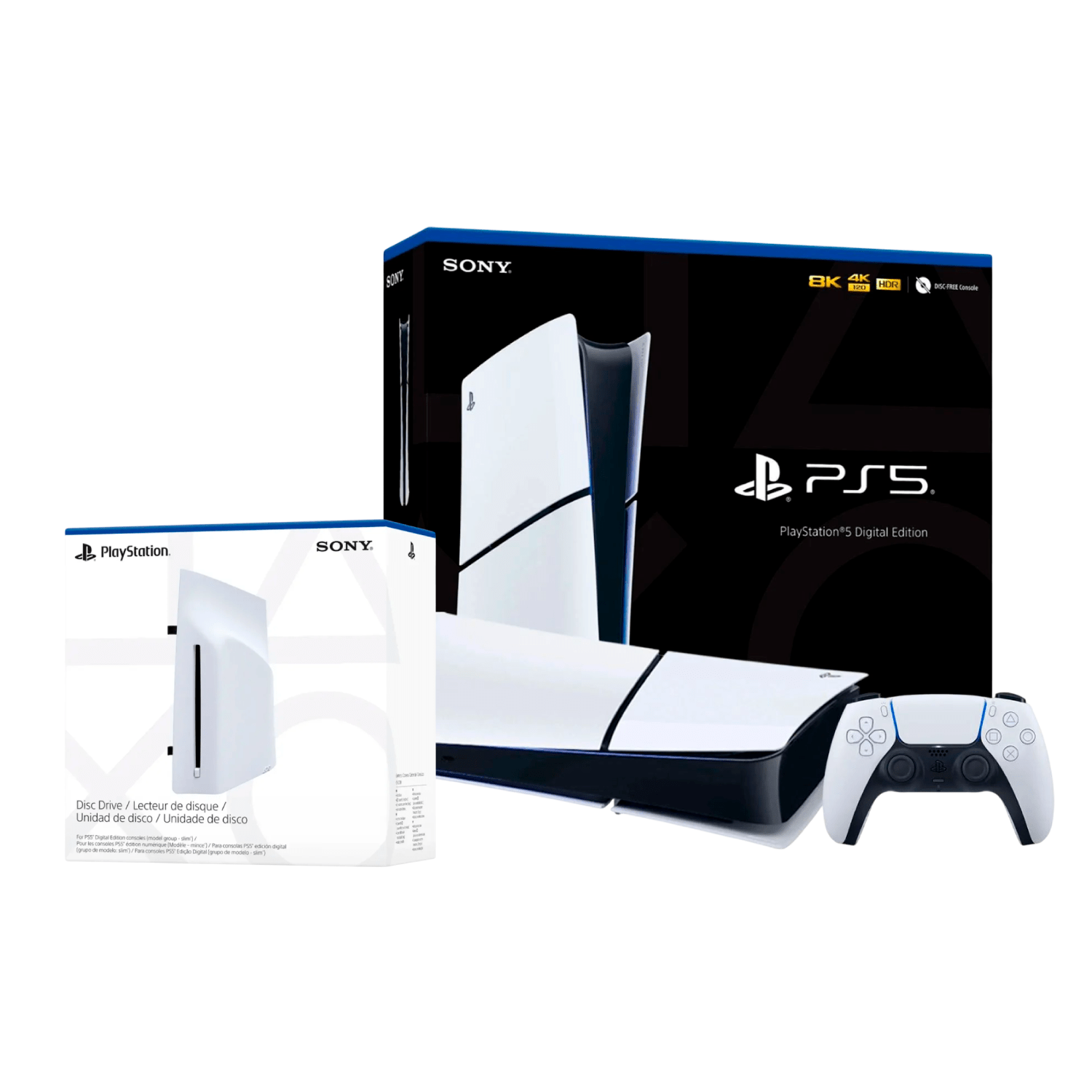 Consola Sony Playstation 5 Slim Edición Digital + Unidad de disco externa - Bestmart