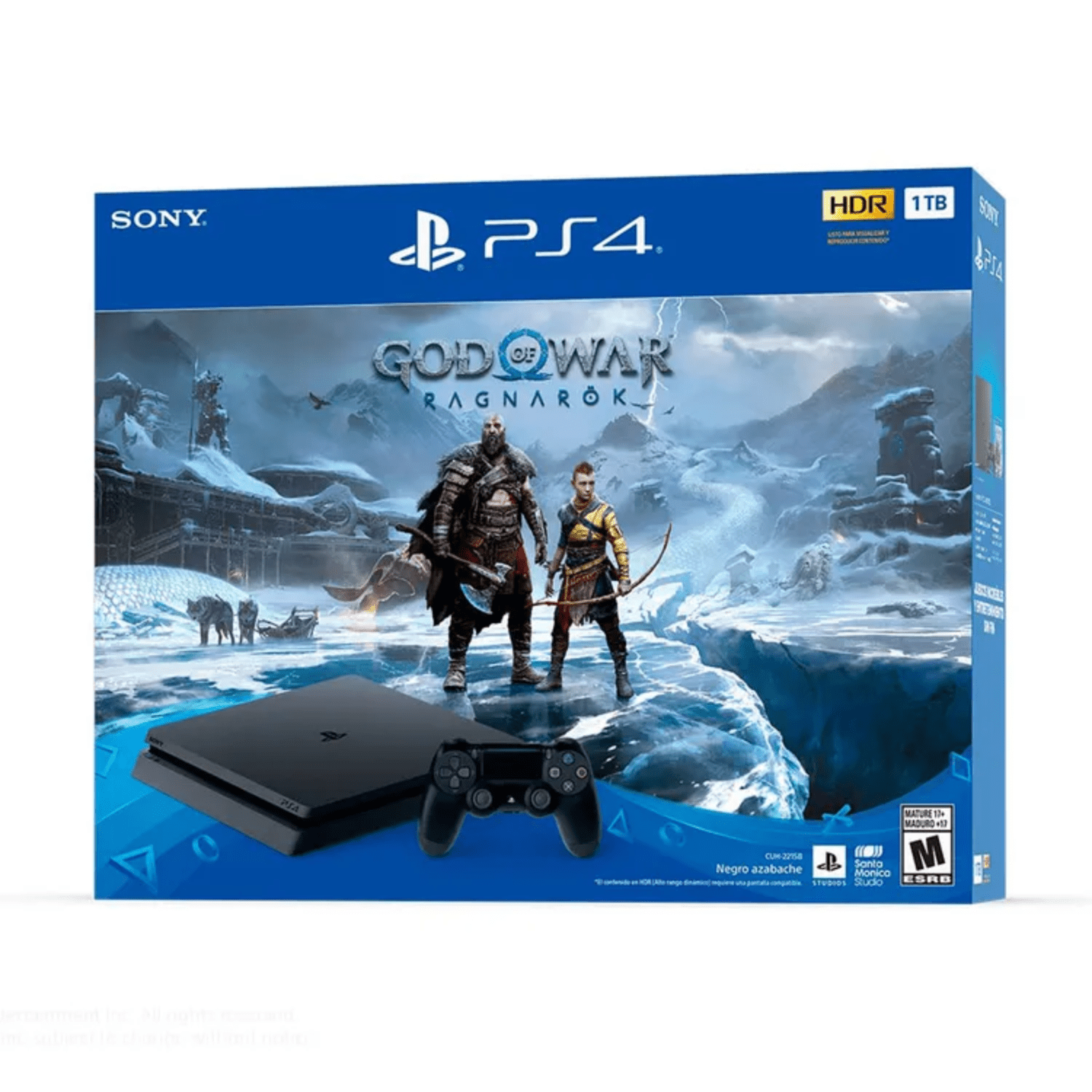 Consola Sony PlayStation PS4 1TB + 1 Control Inalámbrico + Juego God Of War Ragnarok - Bestmart