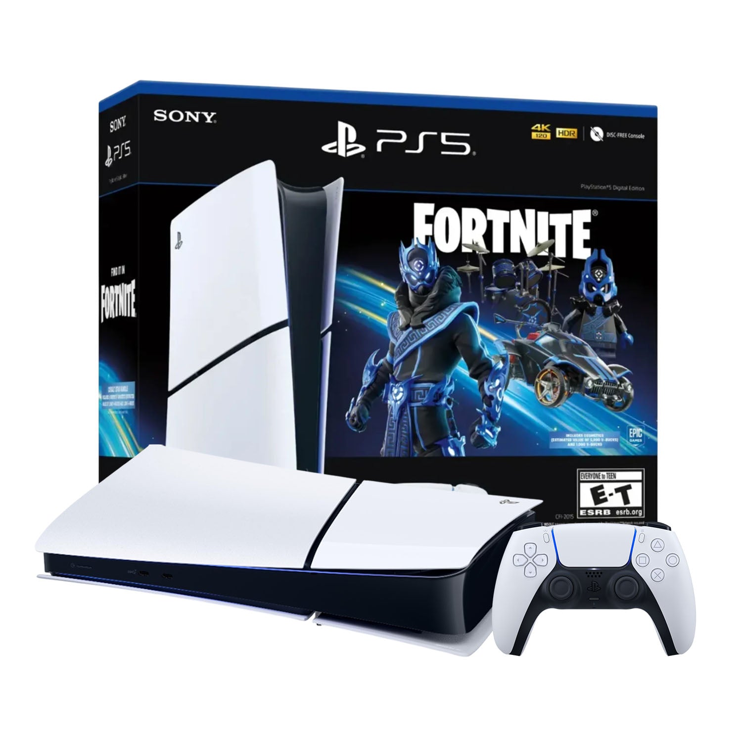 Consola Sony PS5 Slim - Paquete Fortnite Cobalt Star - Edición Digital - Bestmart