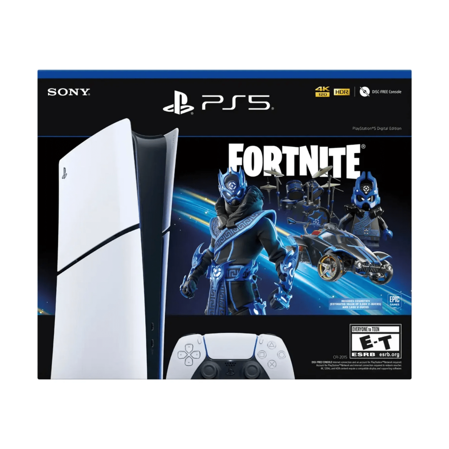 Consola Sony PS5 Slim - Paquete Fortnite Cobalt Star - Edición Digital - Bestmart