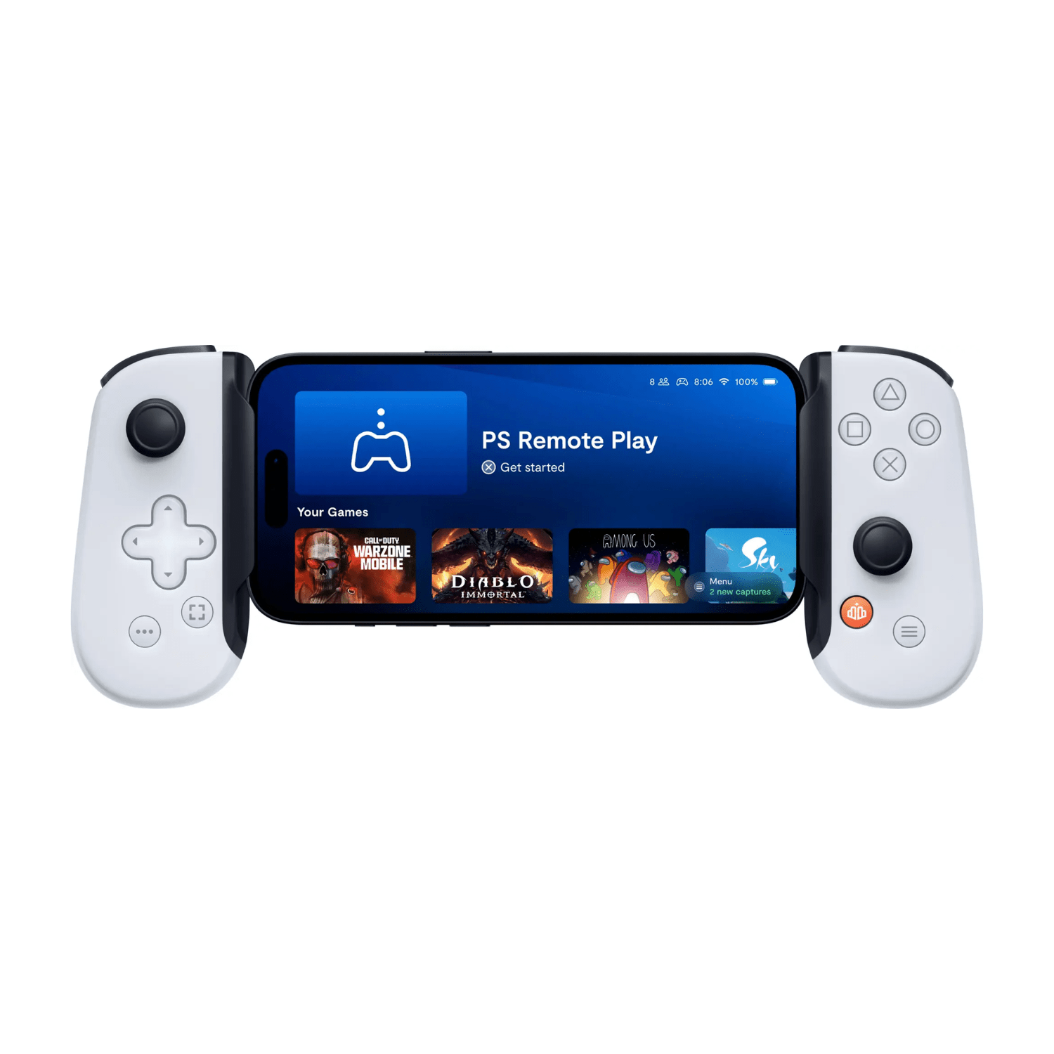 Control Backbone One para iPhone - Edición PlayStation (Lightning) - 2ª Gen - Blanco - Bestmart
