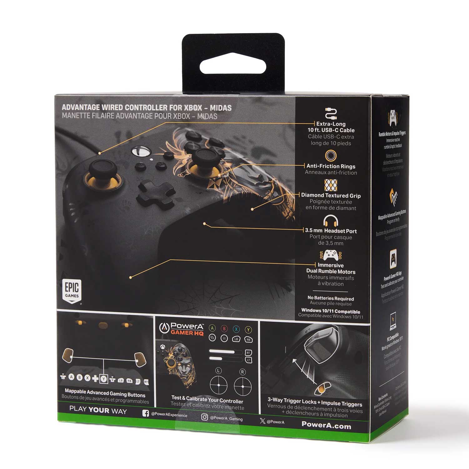 Control con Cable PowerA Advantage para Xbox Series X|S Midas - Bestmart