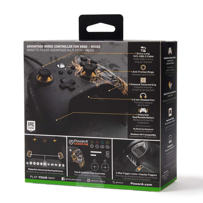 Control con Cable PowerA Advantage para Xbox Series X|S Midas - Bestmart