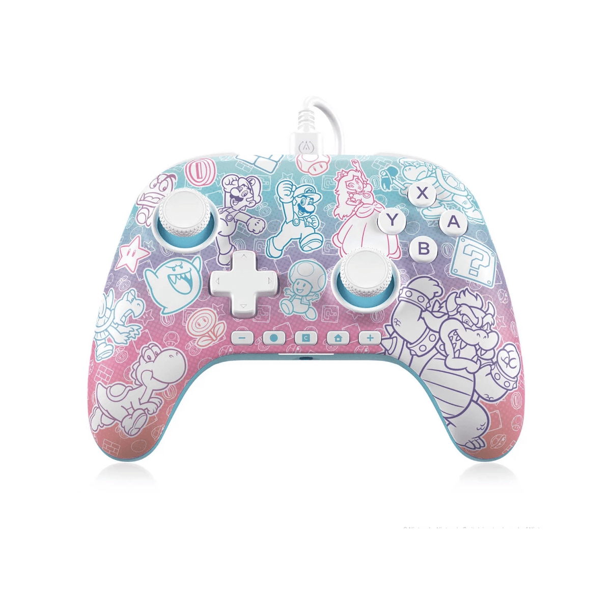Control con Cable PowerA Advantage Super Mario Bros. Reino Champiñón Nintendo Switch 2 - Bestmart