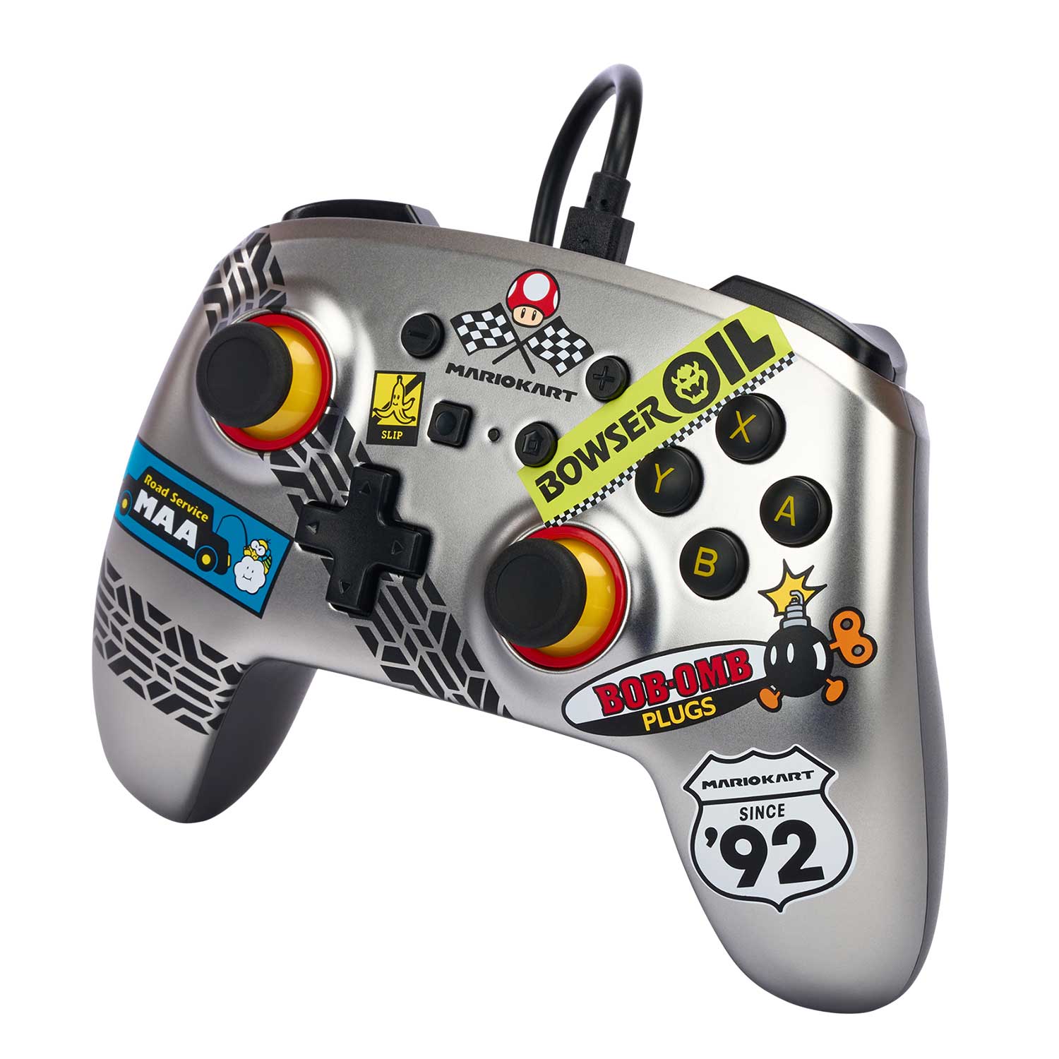 Control con Cable PowerA Enhanced Mario Kart Metálico para Nintendo Switch - Bestmart