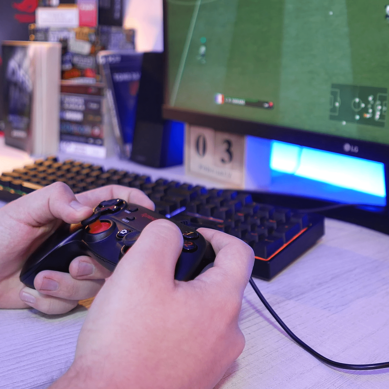 Control Gamer Con Cable Redragon Saturn G807 para PC y PS3 USB - Bestmart